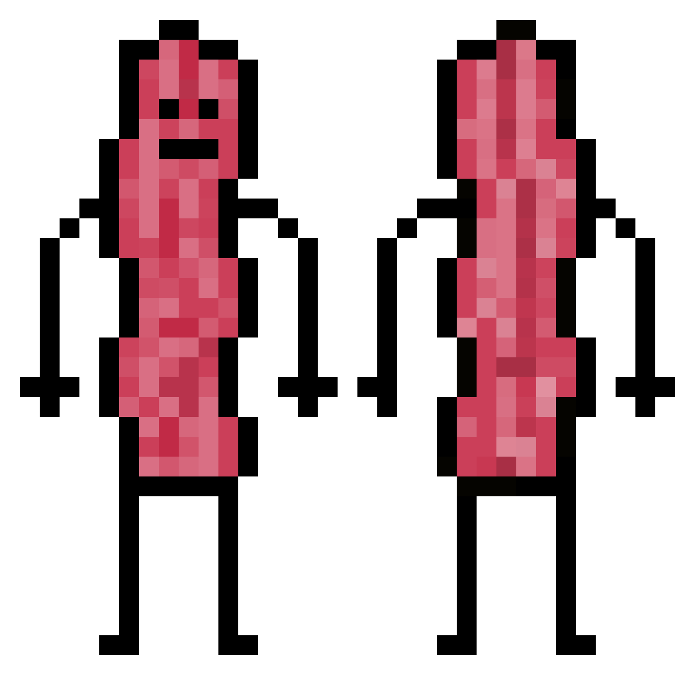Articod Minecraft skin, front and back view