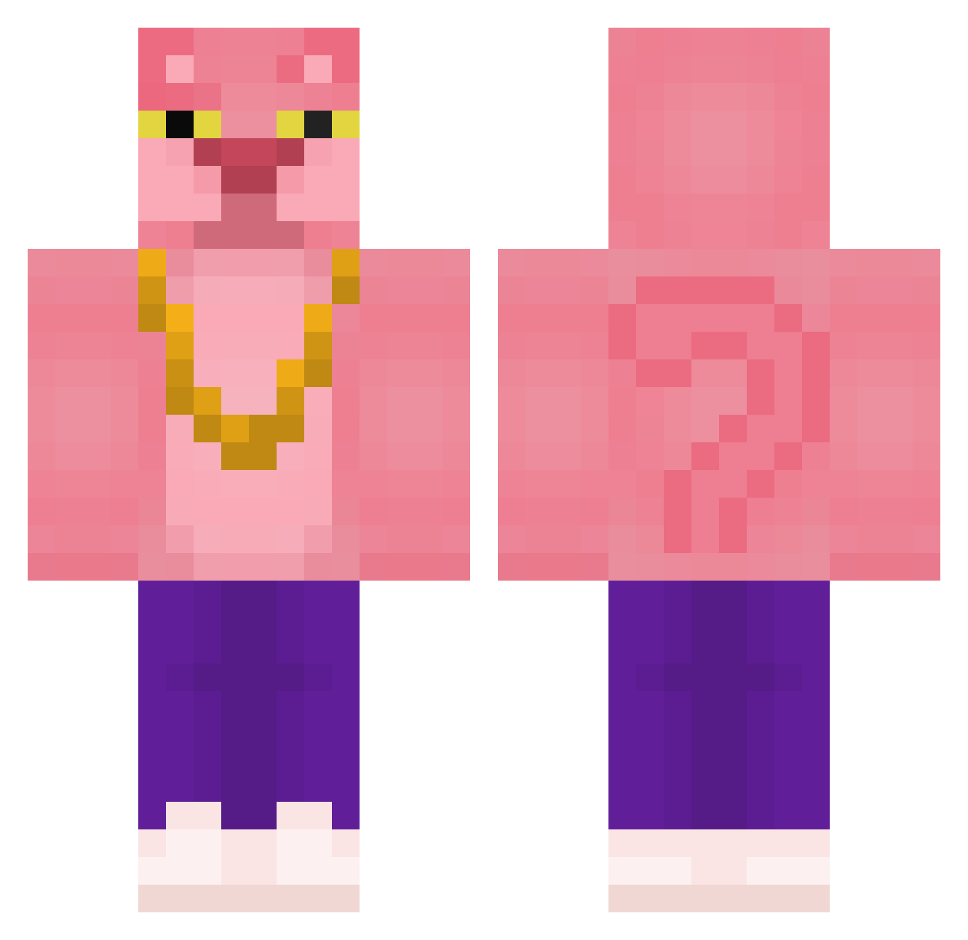 SIFU_ Minecraft skin, front and back view