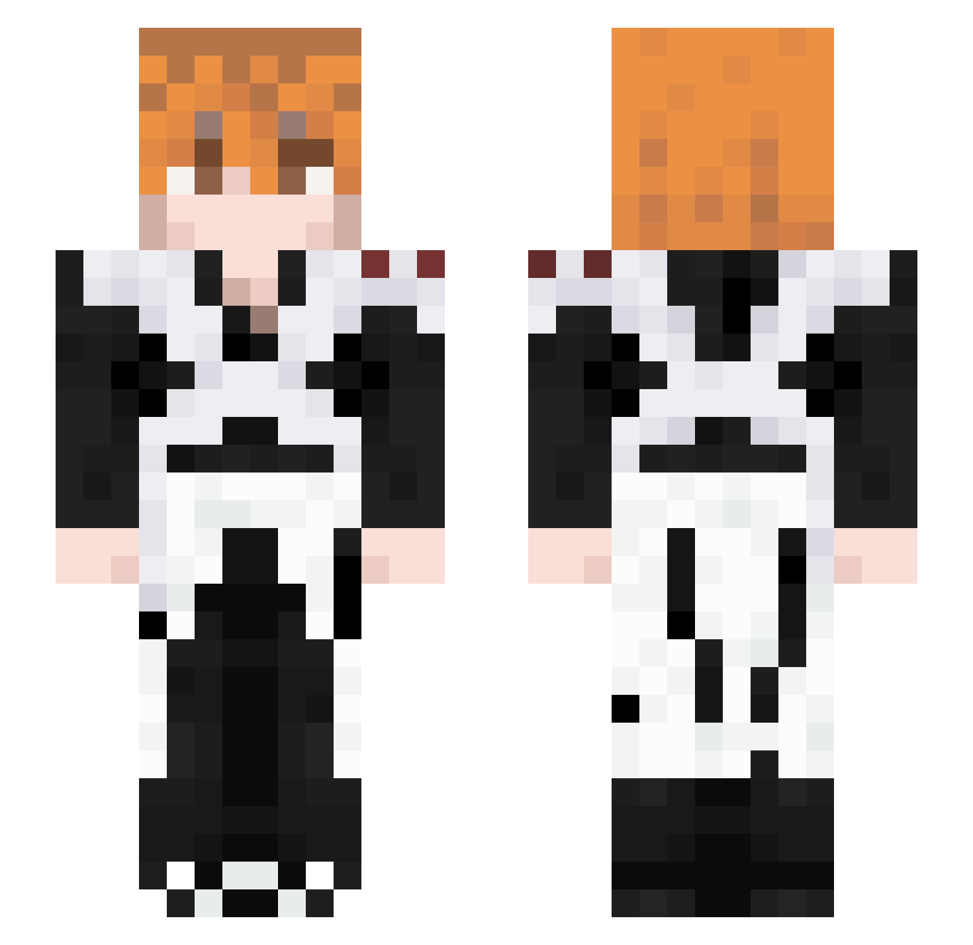 Maspatri Minecraft skin, front and back view