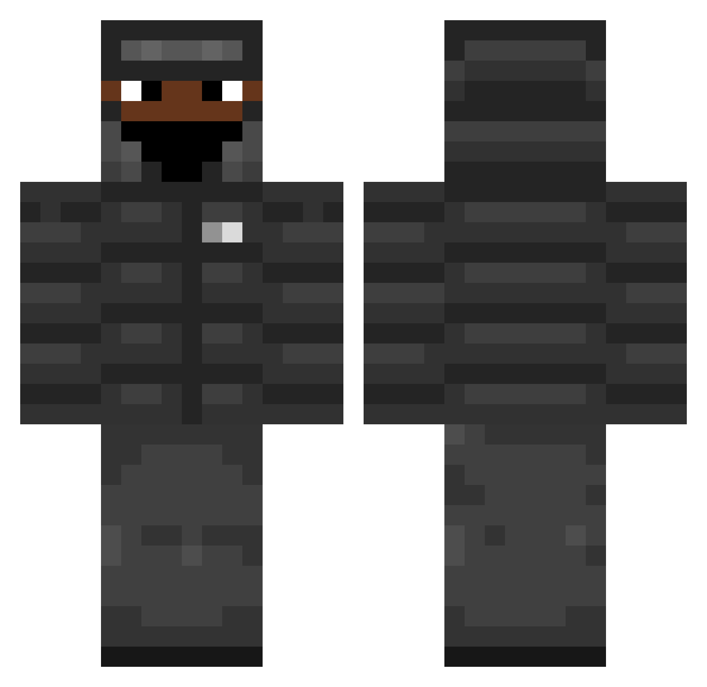 LnrZ1 Minecraft skin, front and back view