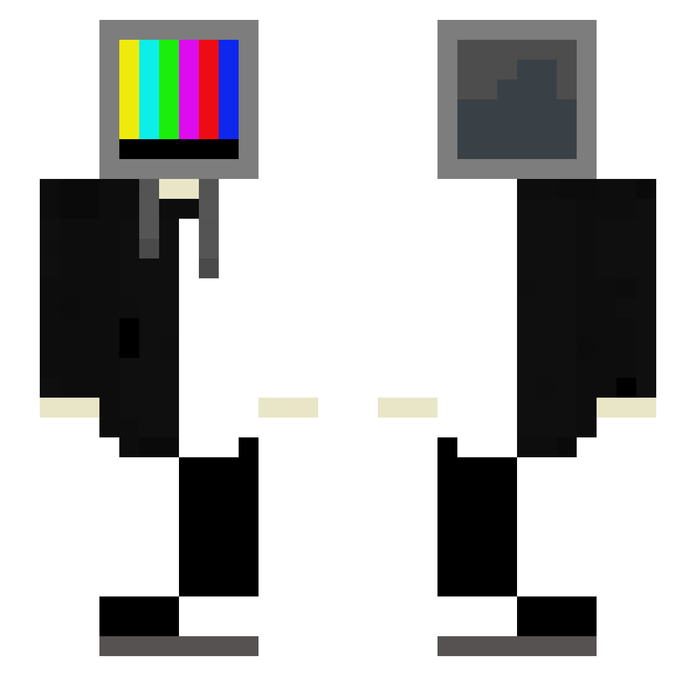 flubbedcannon Minecraft skin, front and back view