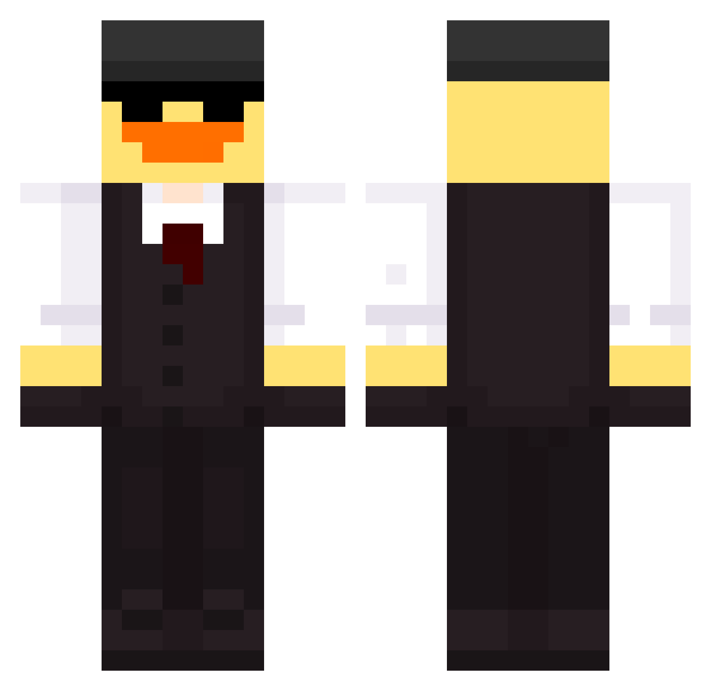 Morattoz Minecraft skin, front and back view