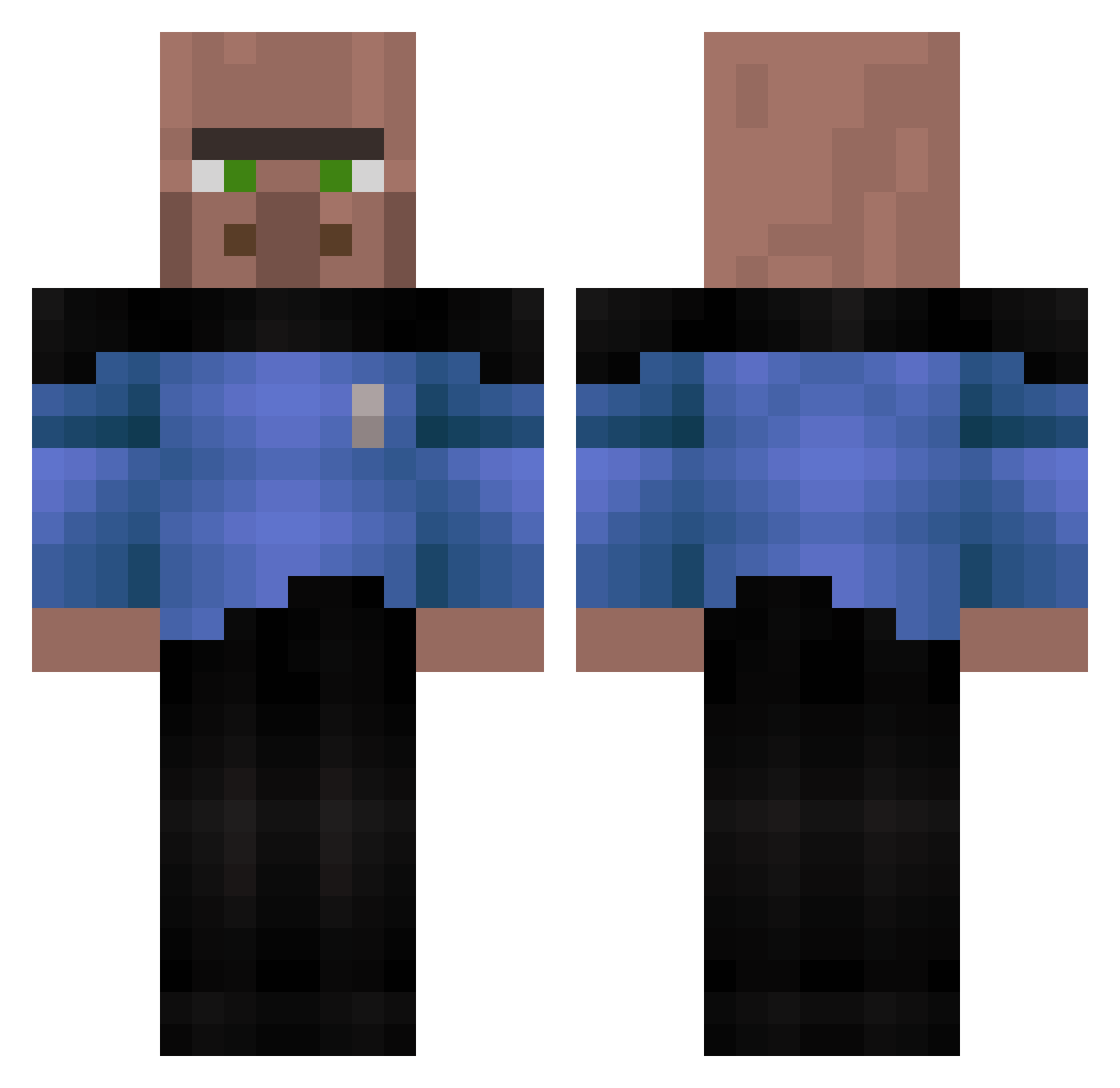 minsulminsul Minecraft skin, front and back view
