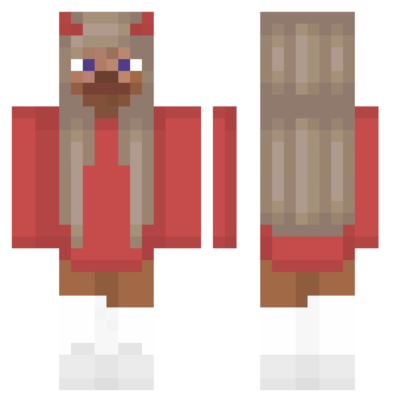 Playgroun Minecraft skin, front and back view