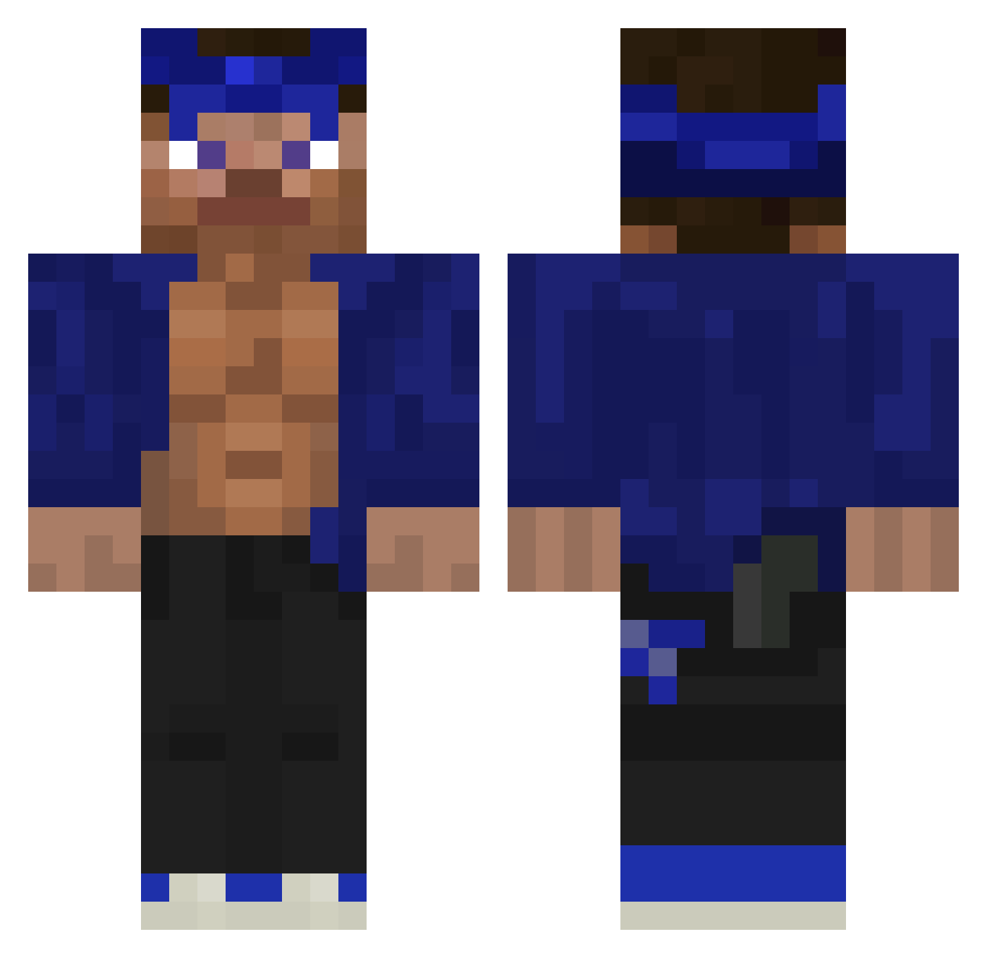 imsuppotatopig Minecraft skin, front and back view