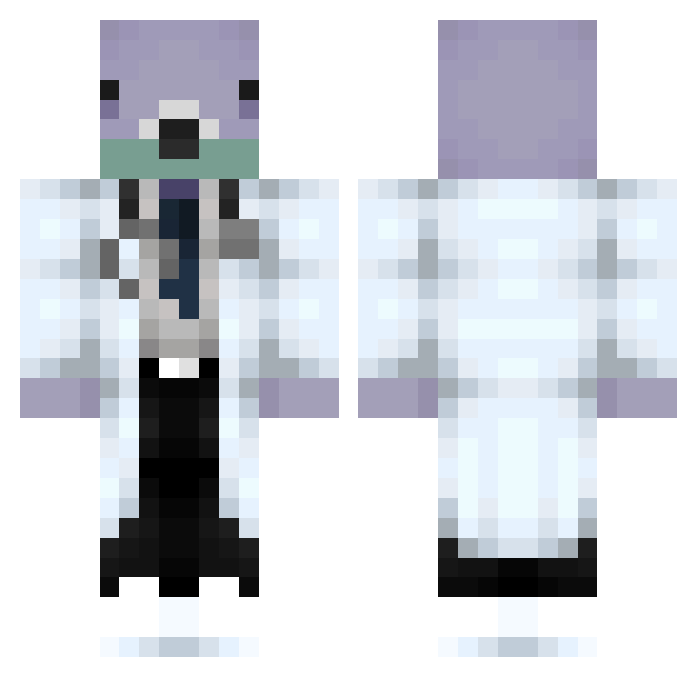 RefrigeranT96 Minecraft skin, front and back view
