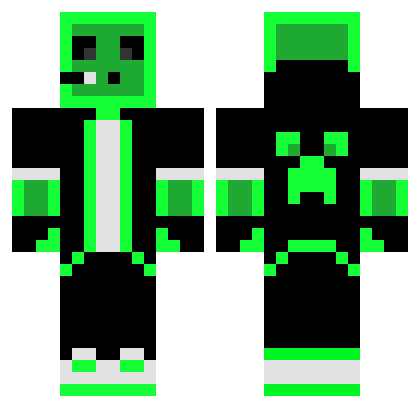 Ironspider3 Minecraft skin, front and back view