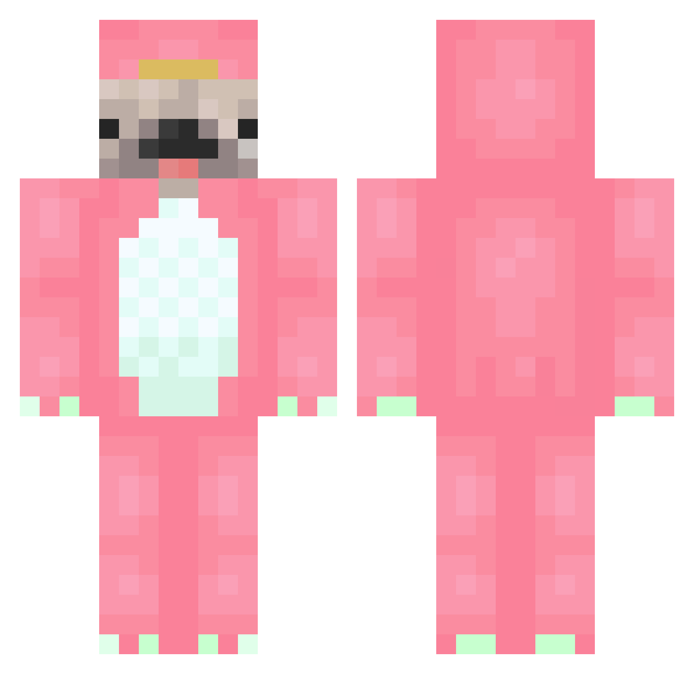 elitesplax Minecraft skin, front and back view