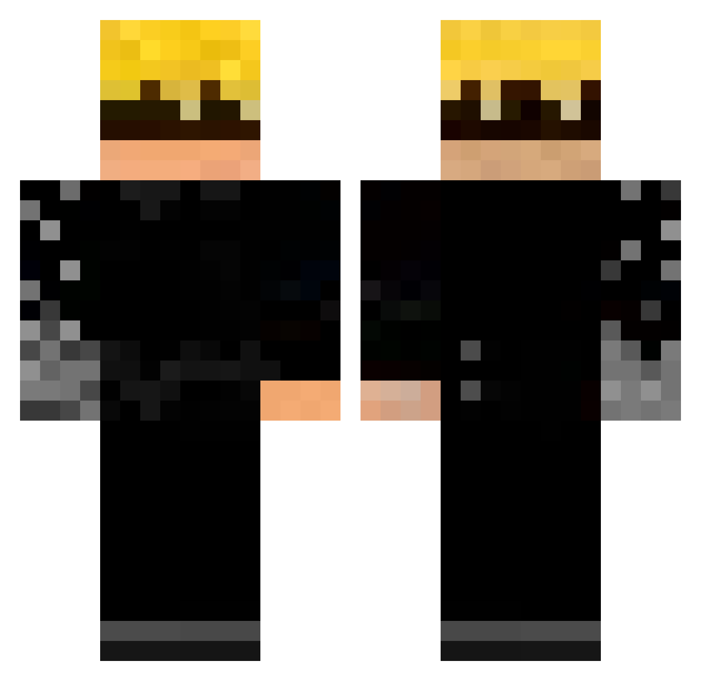 Txby_4 Minecraft skin, front and back view