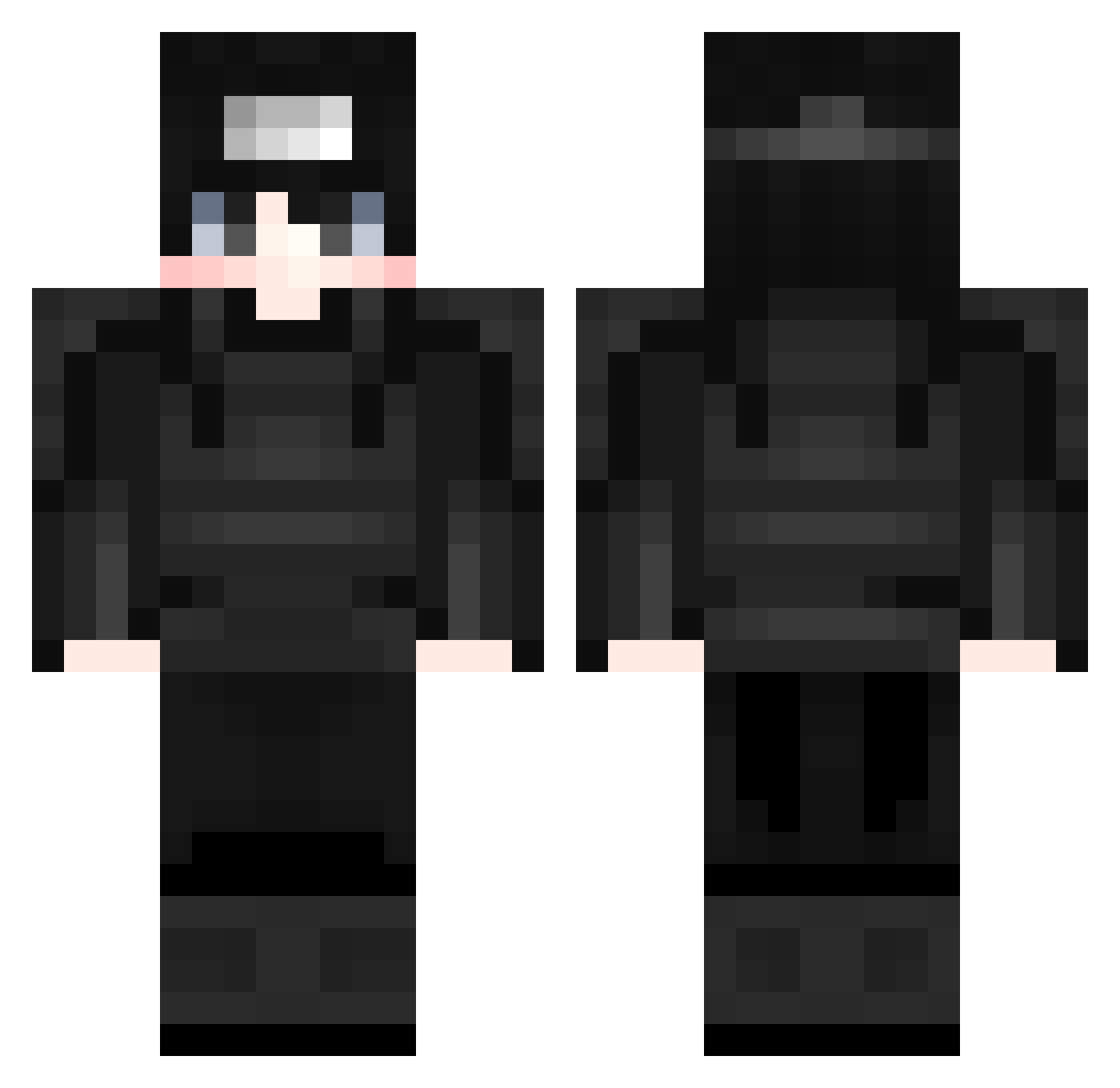 Crimson84 Minecraft skin, front and back view