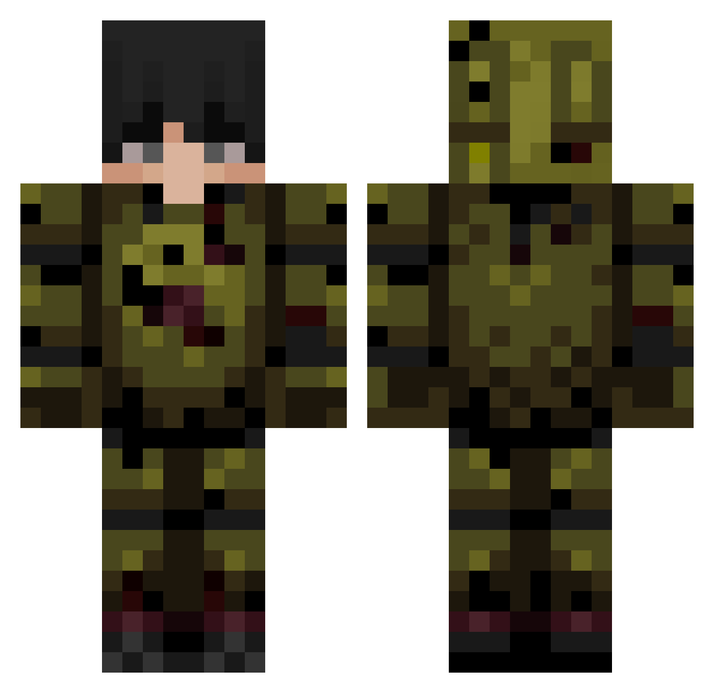 itzz_Kashiko Minecraft skin, front and back view
