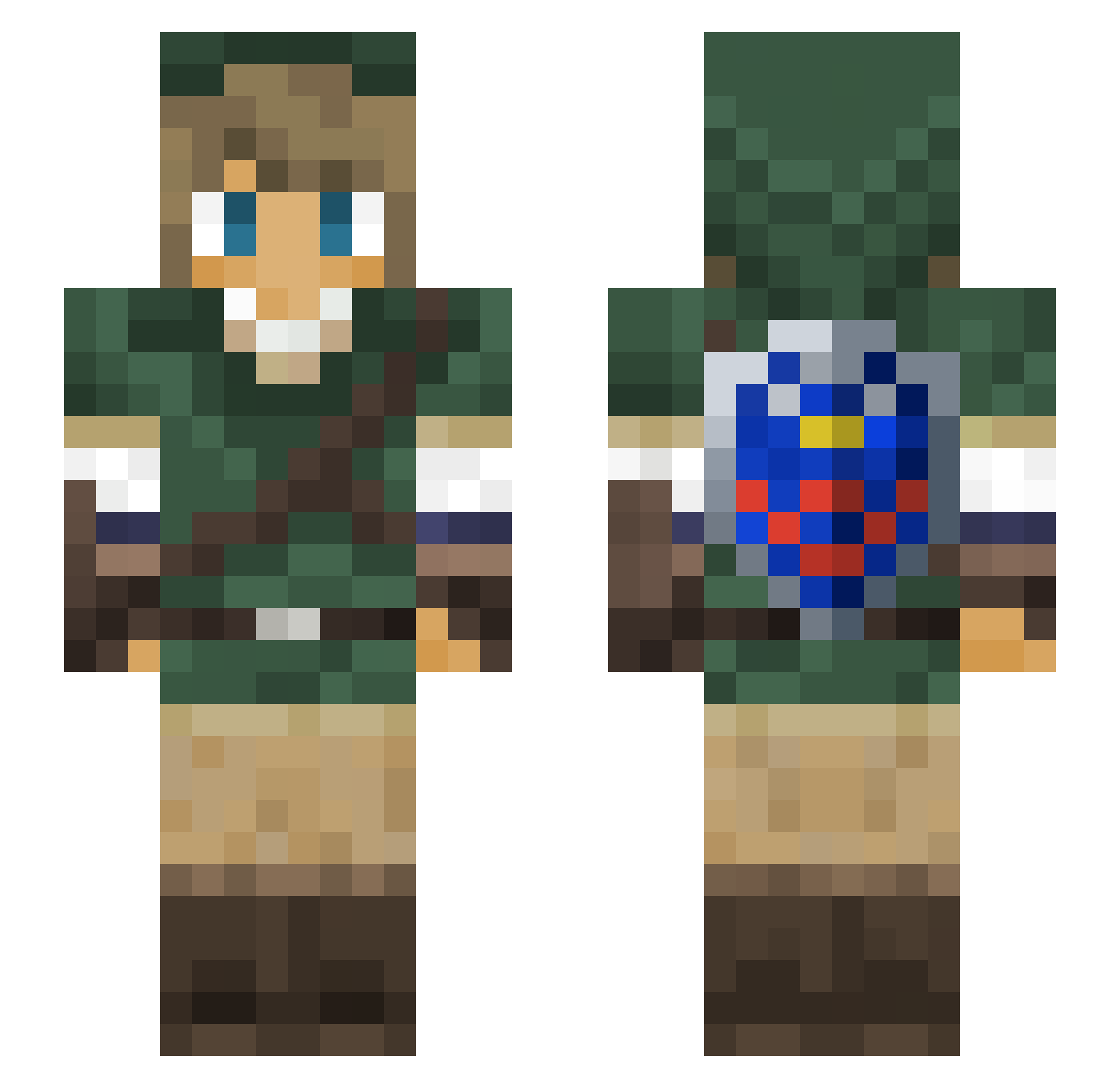 Link978 Minecraft skin, front and back view