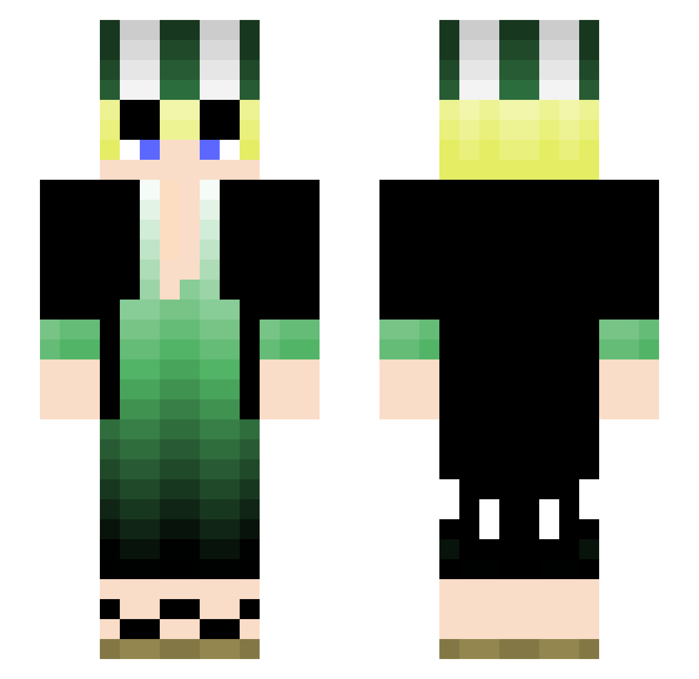 opinks Minecraft skin, front and back view