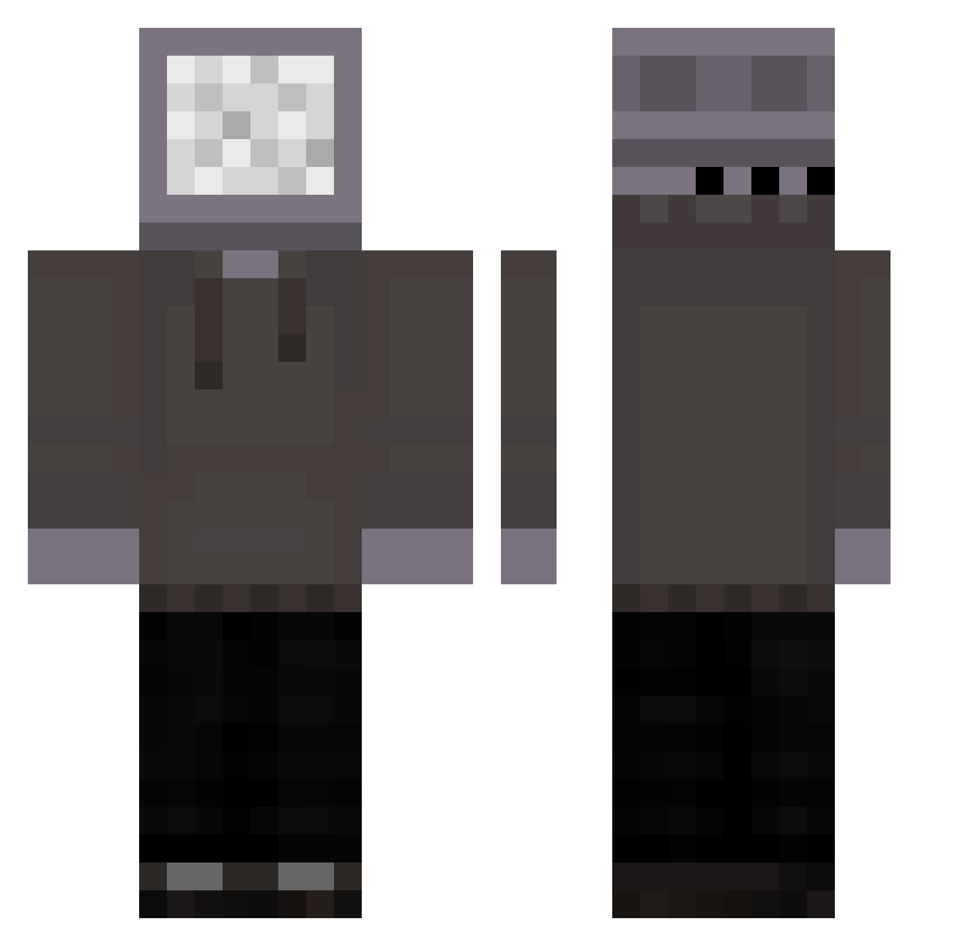 Maritsilva Minecraft skin, front and back view