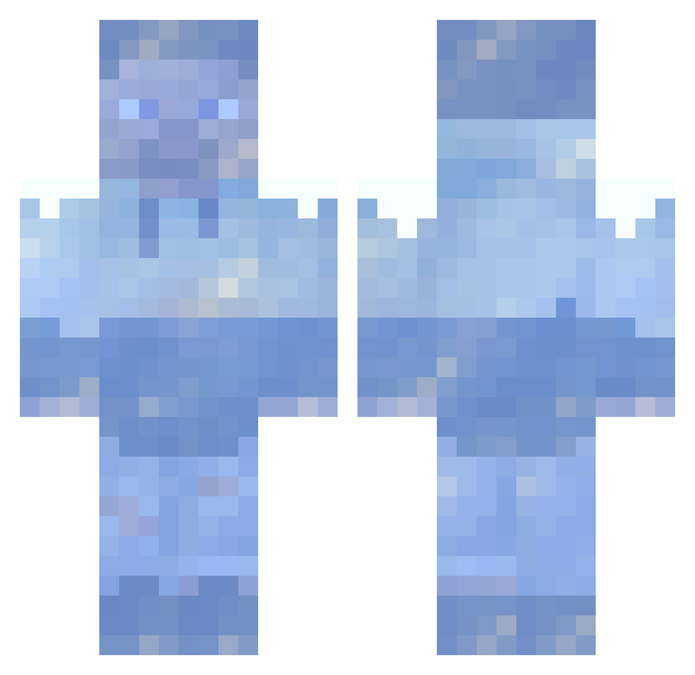 Polarrn Minecraft skin, front and back view