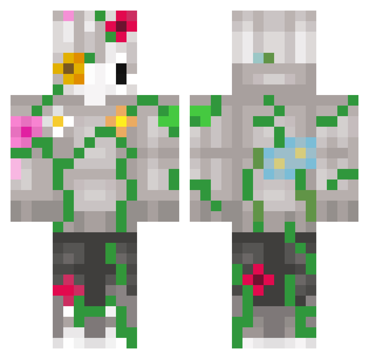 SomeTrainboy Minecraft skin, front and back view