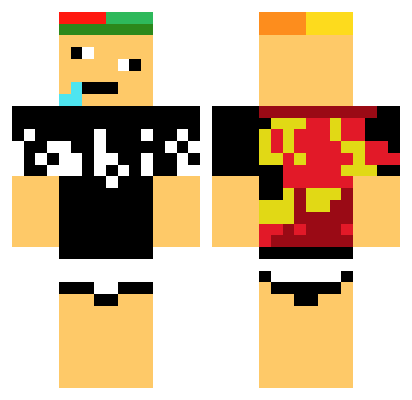 GladdeBamibal927 Minecraft skin, front and back view