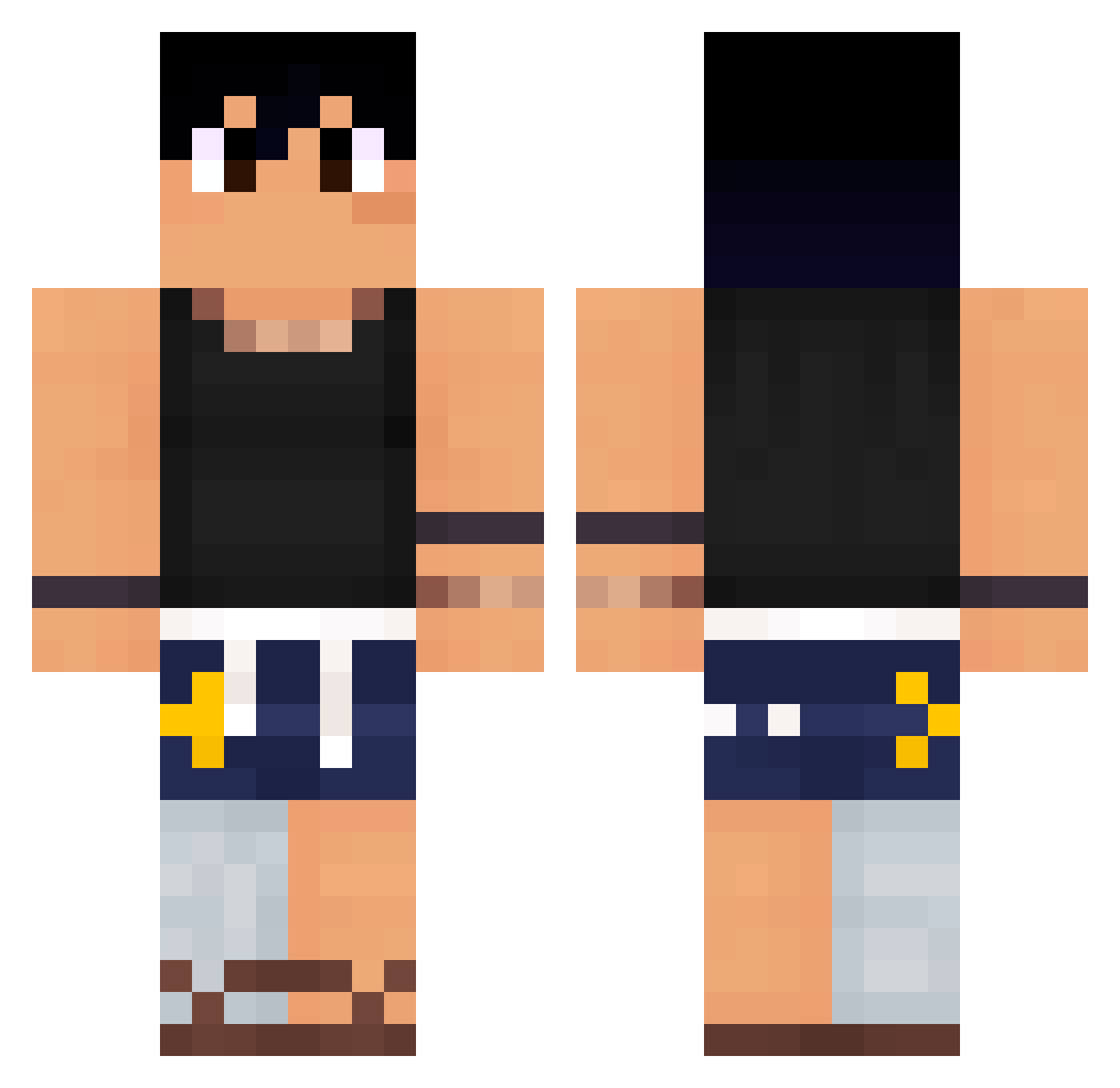 xinelomeia Minecraft skin, front and back view