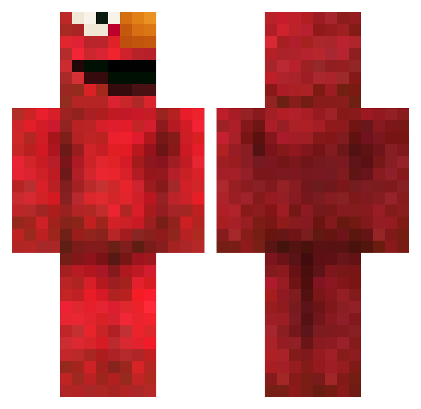 Ninjoogie Minecraft skin, front and back view