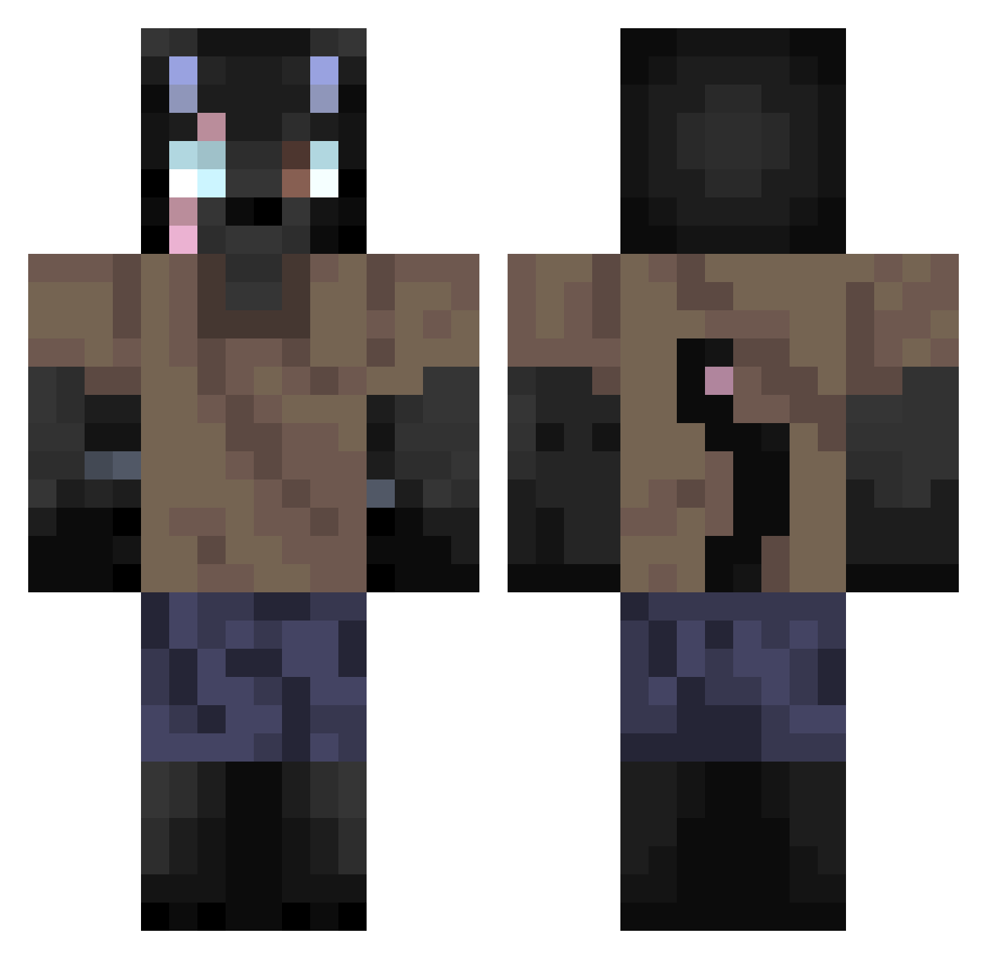 LePigeonDSL Minecraft skin, front and back view