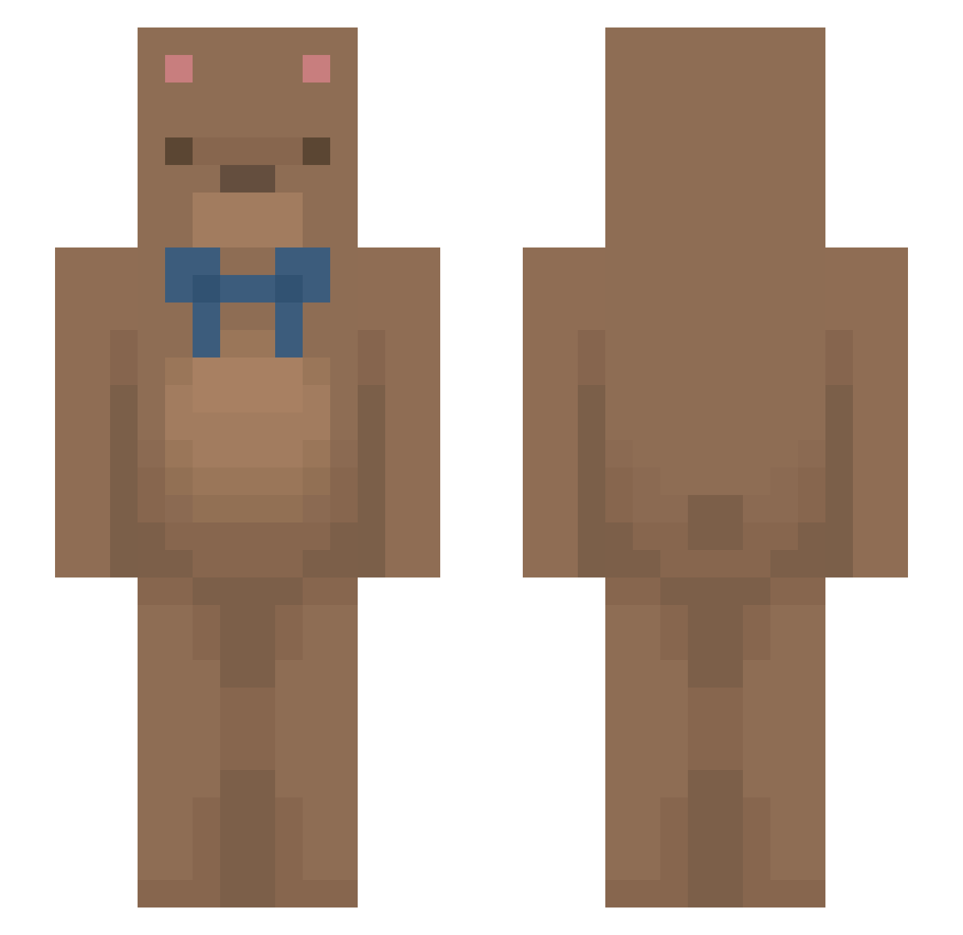 bear756 Minecraft skin, front and back view