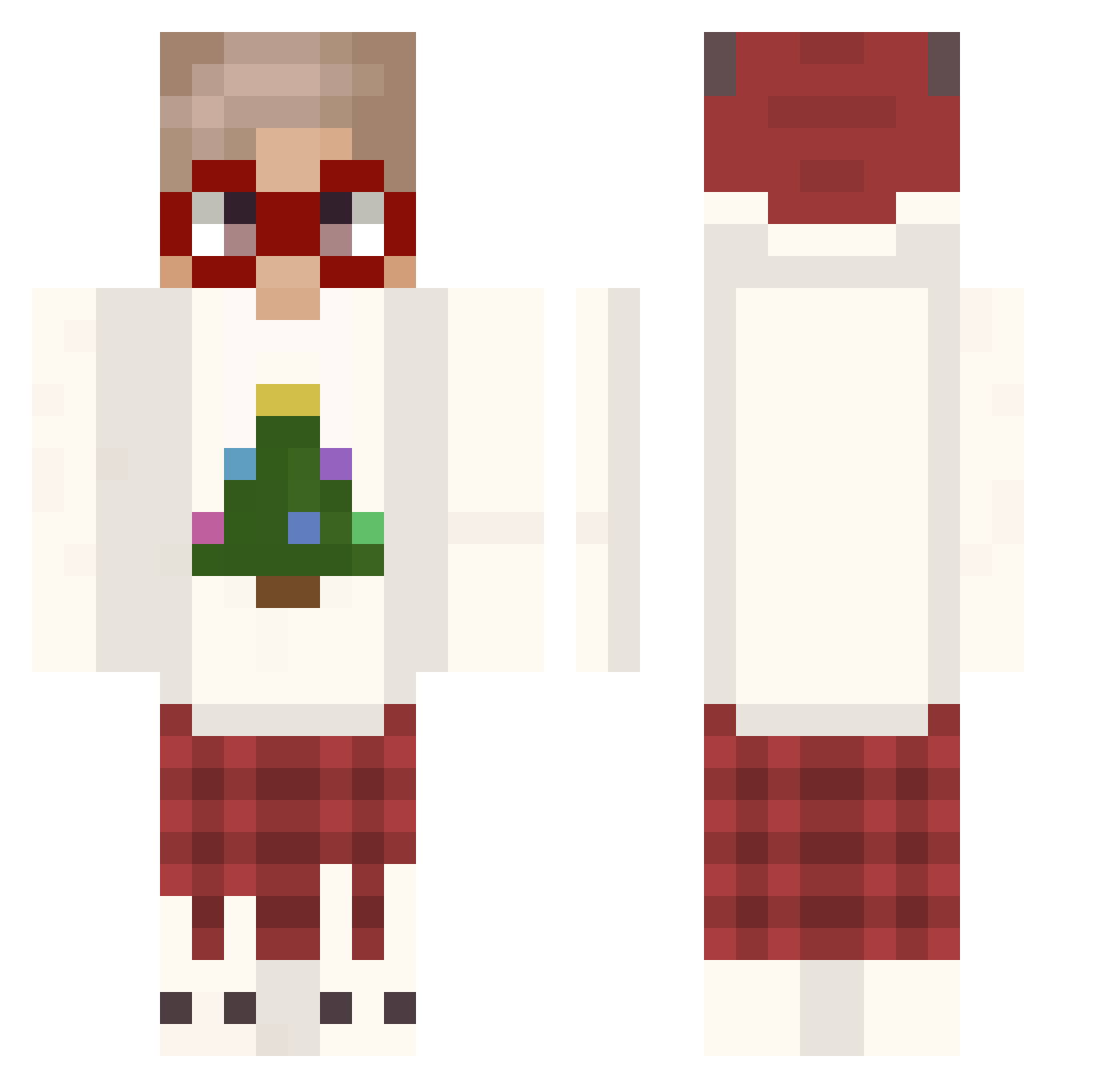iBlacKz1n Minecraft skin, front and back view