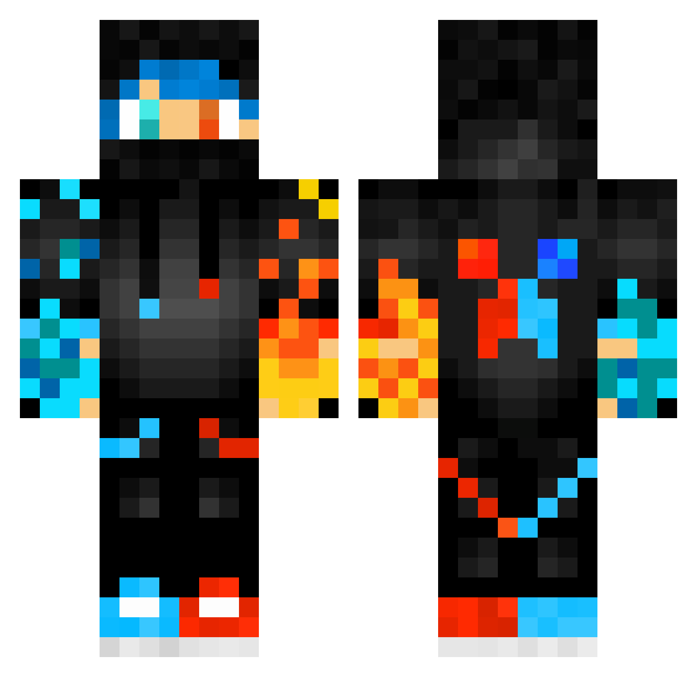 TimTheTom Minecraft skin, front and back view