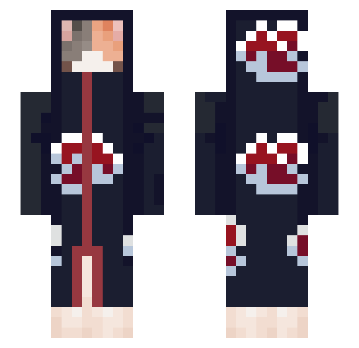 smawte Minecraft skin, front and back view
