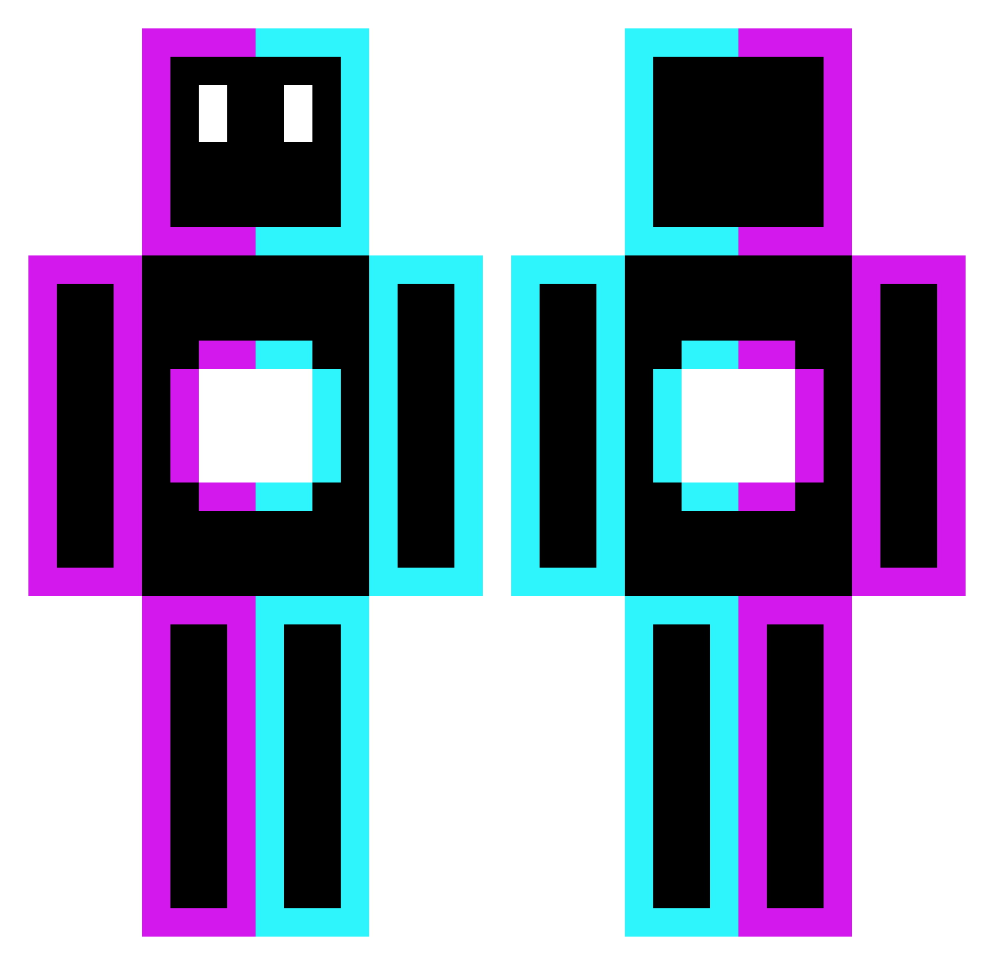 RazeHD576 Minecraft skin, front and back view