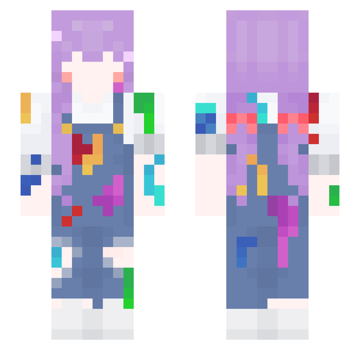 xianyuaichiyan Minecraft skin, front and back view