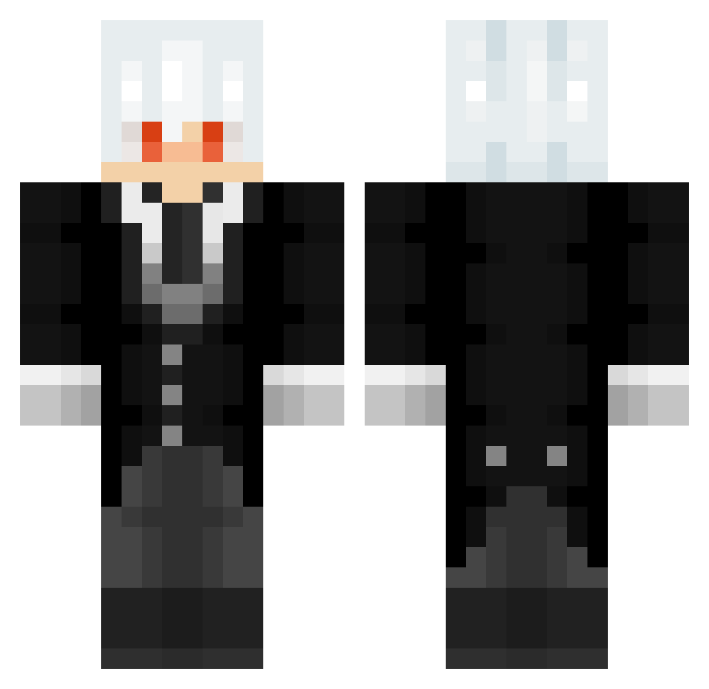xWesleyy Minecraft skin, front and back view