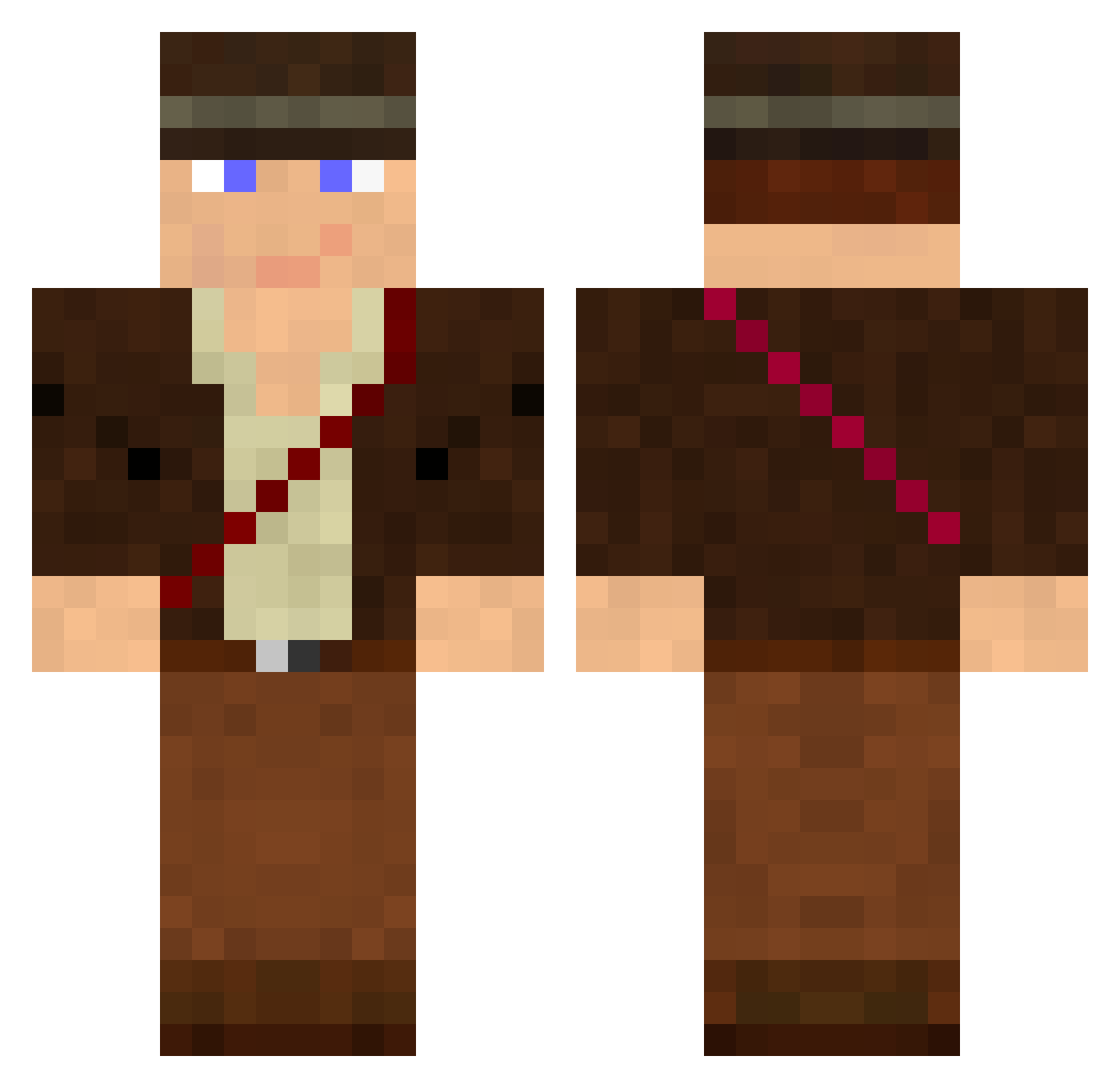 Orko15 Minecraft skin, front and back view