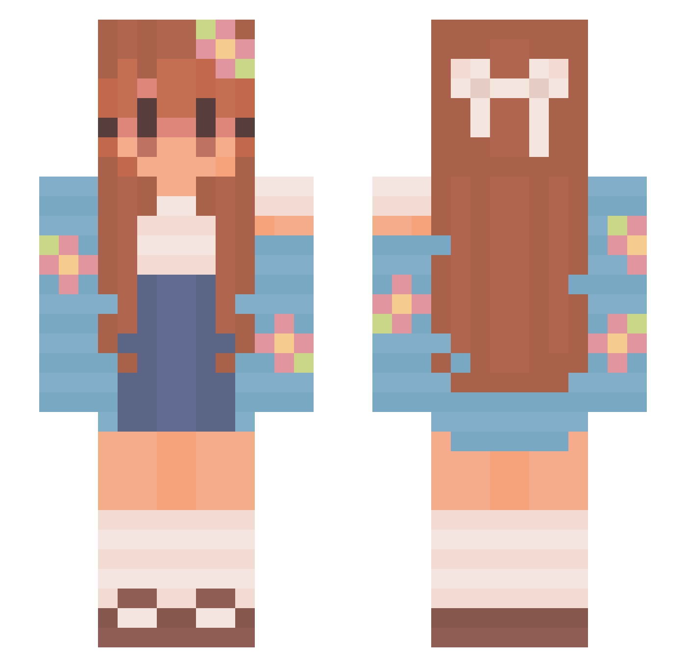 AnnaChen1228 Minecraft skin, front and back view