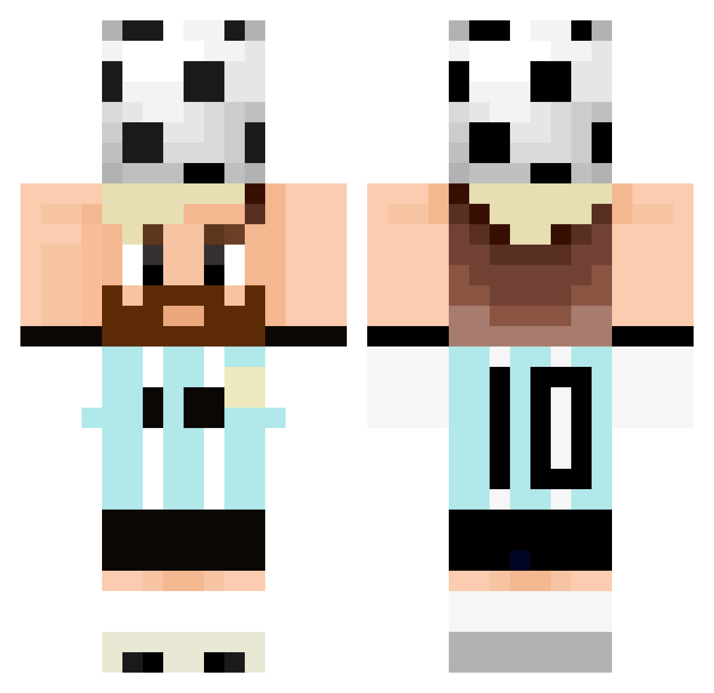 Osky789 Minecraft skin, front and back view