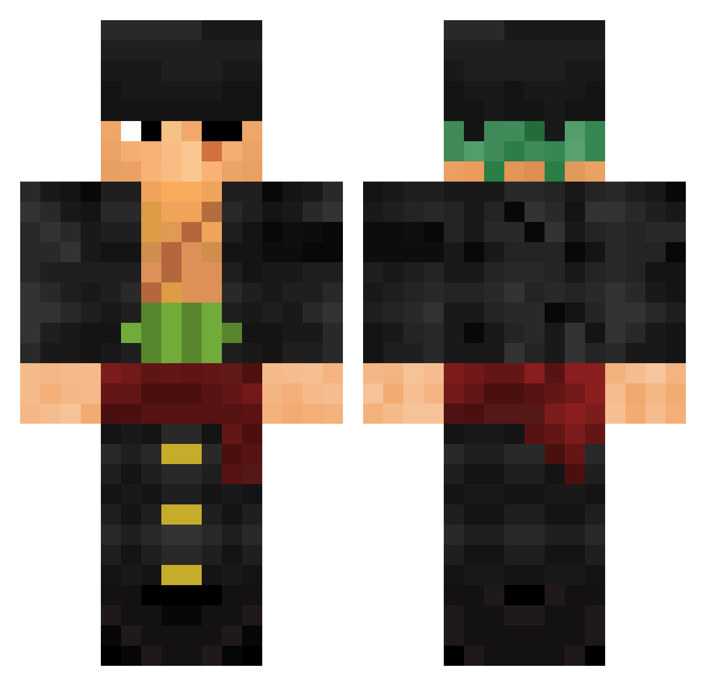 dsfaf Minecraft skin, front and back view