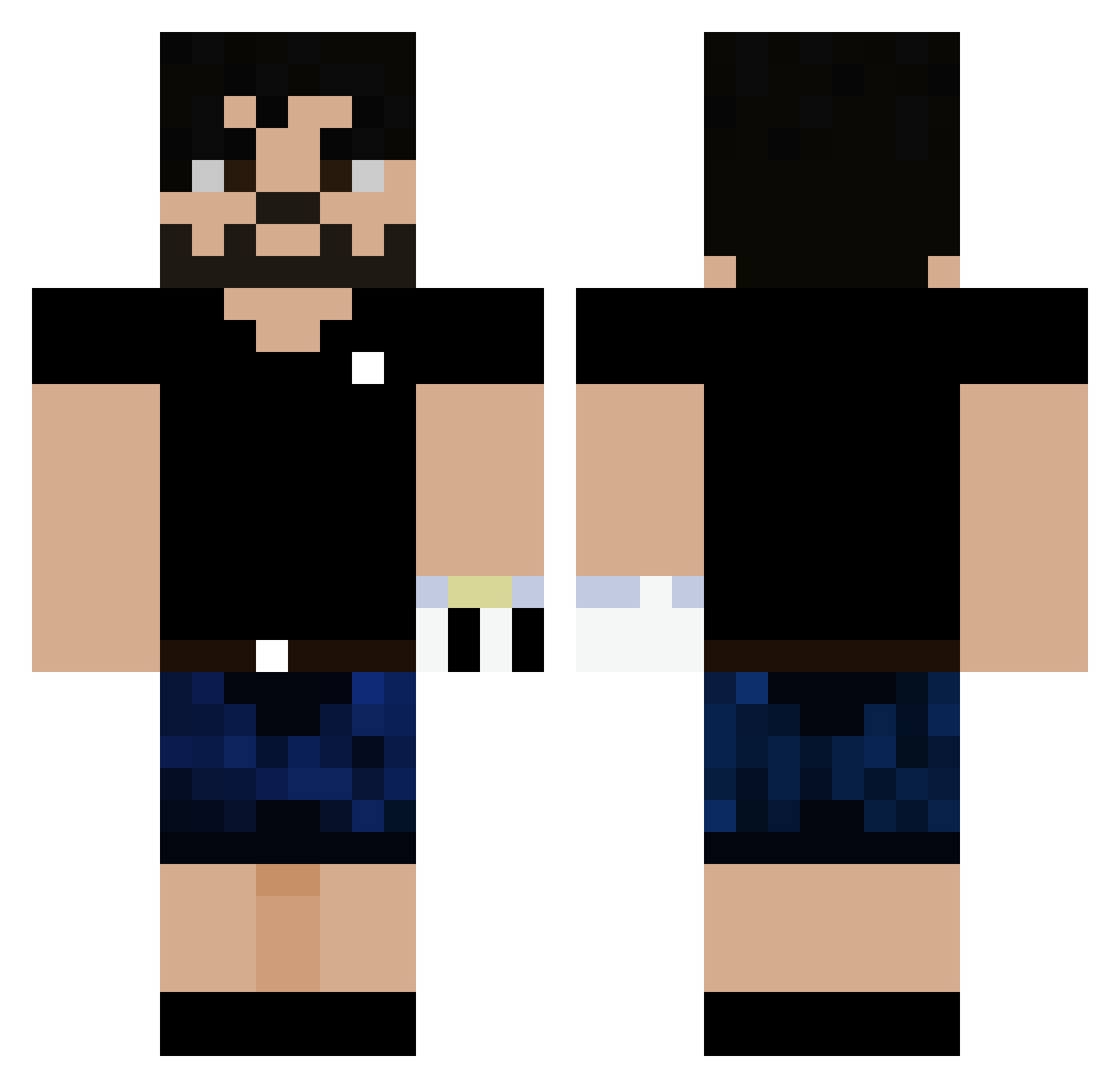 DerIceMann Minecraft skin, front and back view