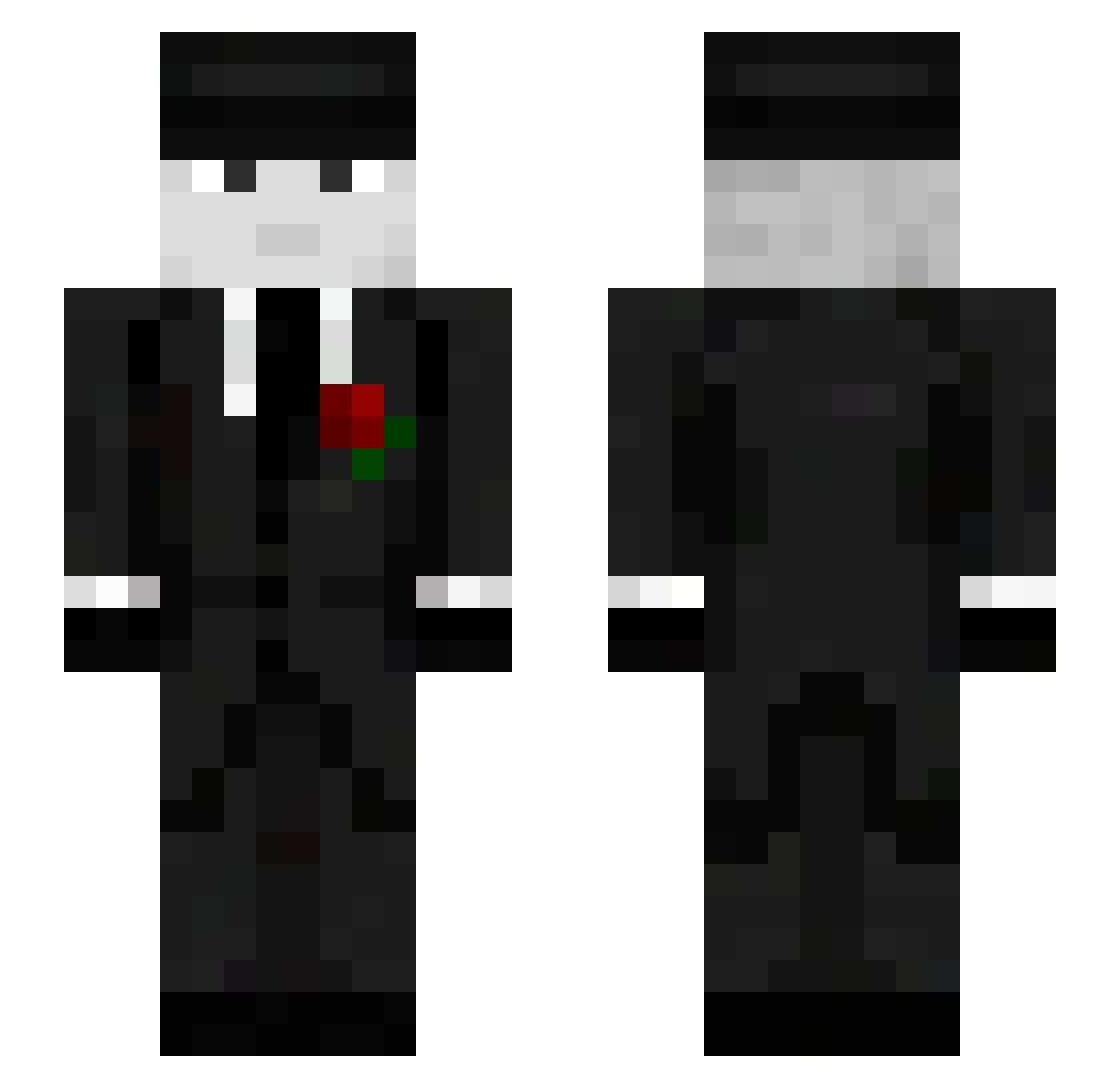 POIPOPOI Minecraft skin, front and back view