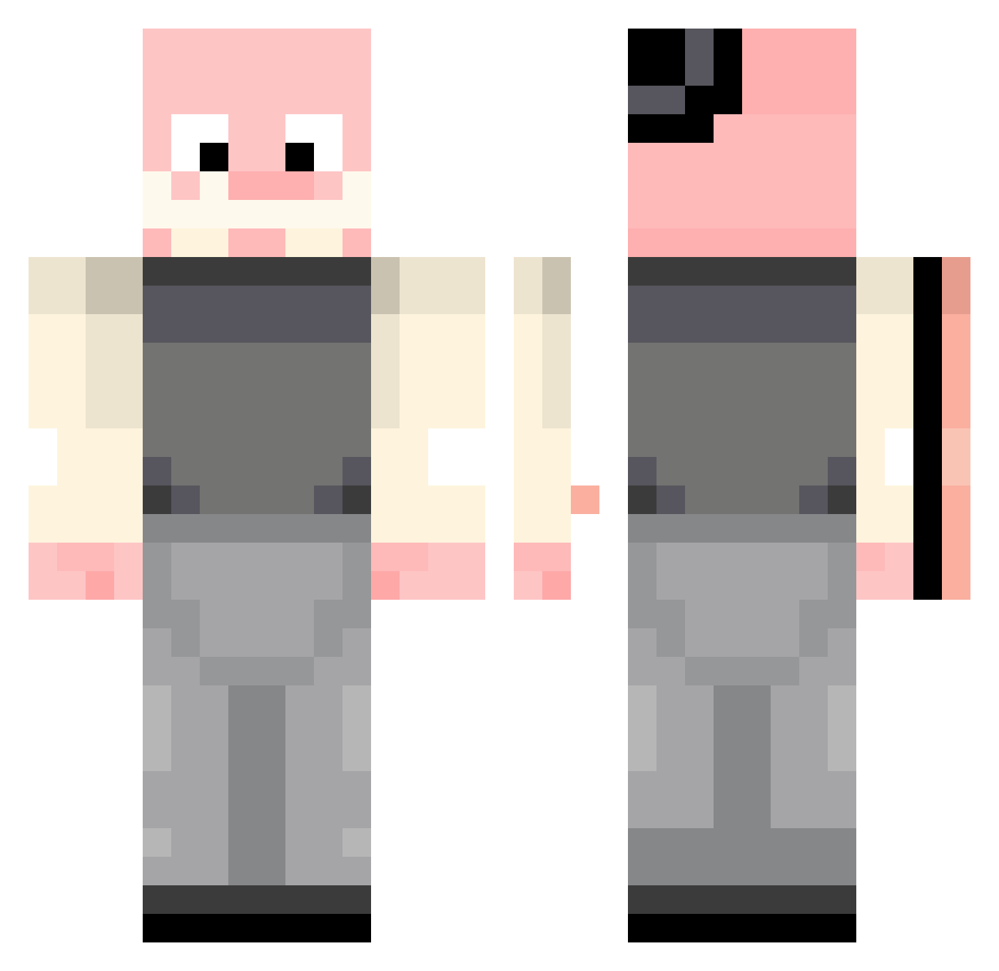 Meowzas2001 Minecraft skin, front and back view