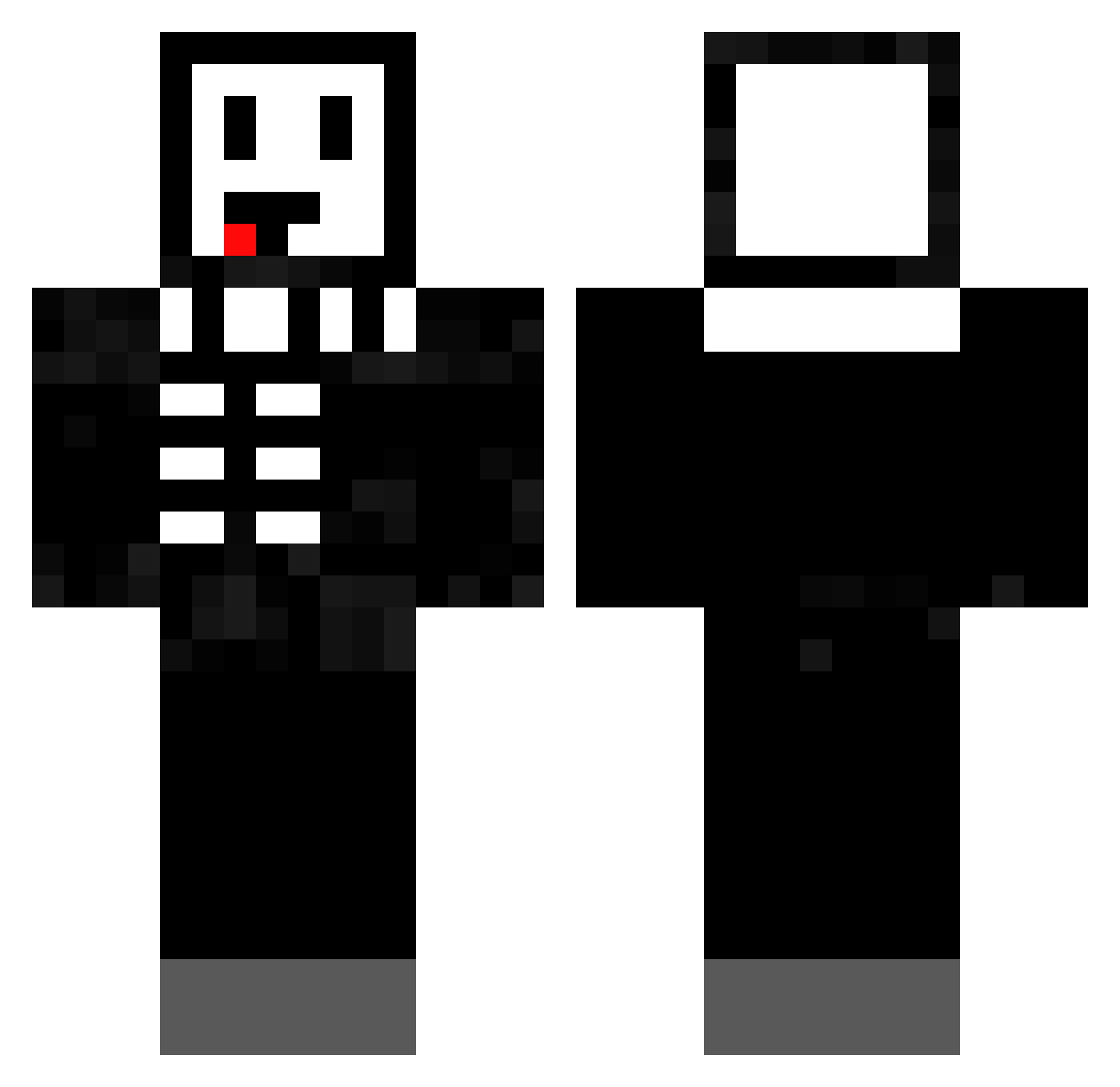 Hdo111 Minecraft skin, front and back view