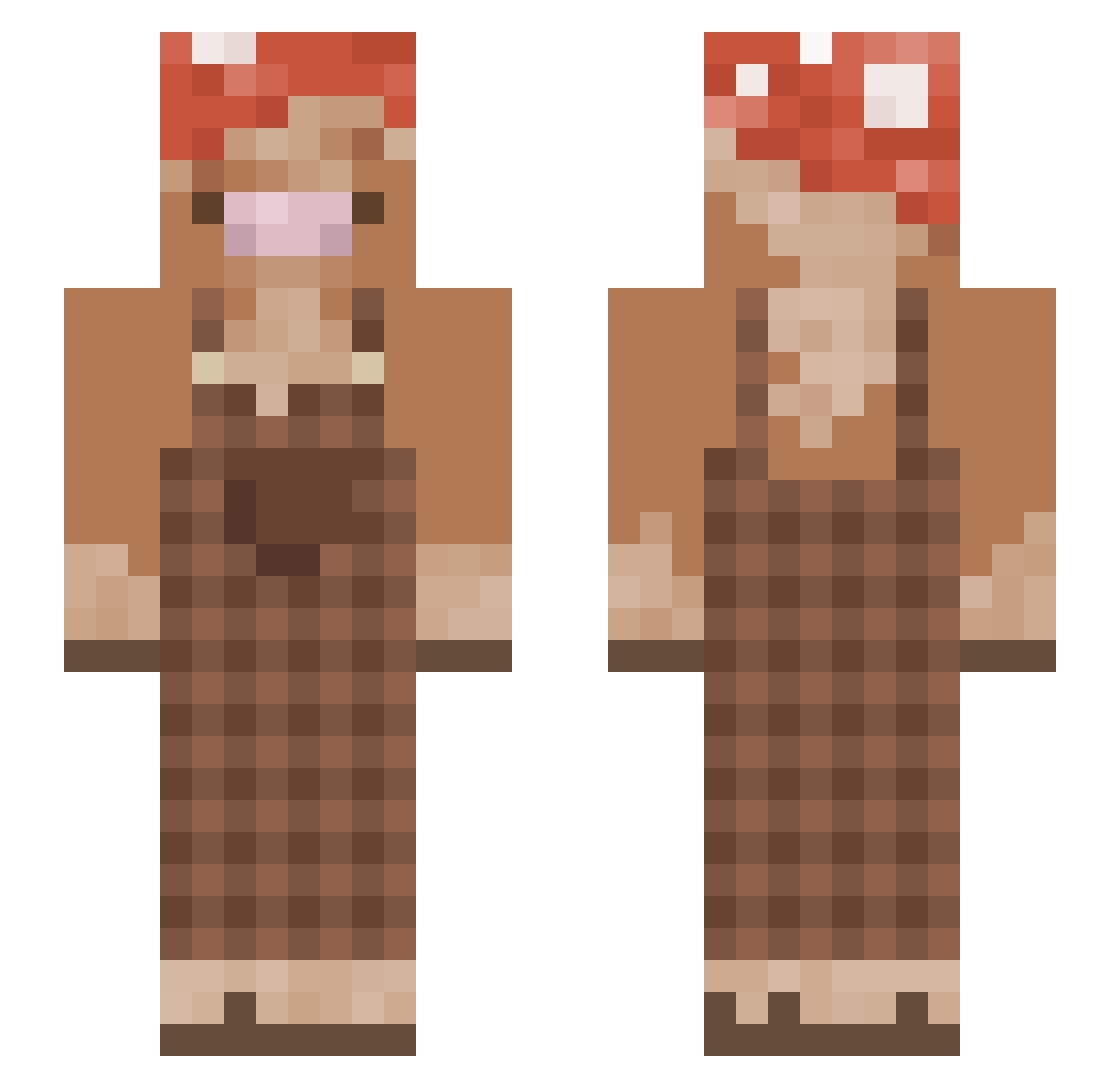 winnii3 Minecraft skin, front and back view