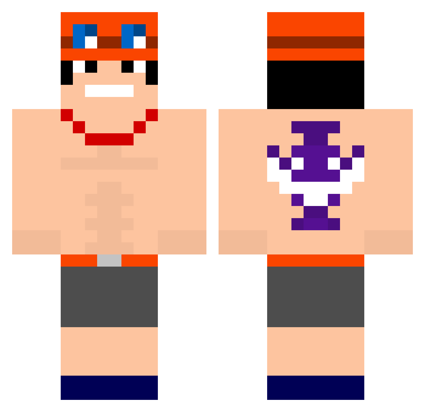 bunbunman22 Minecraft skin, front and back view