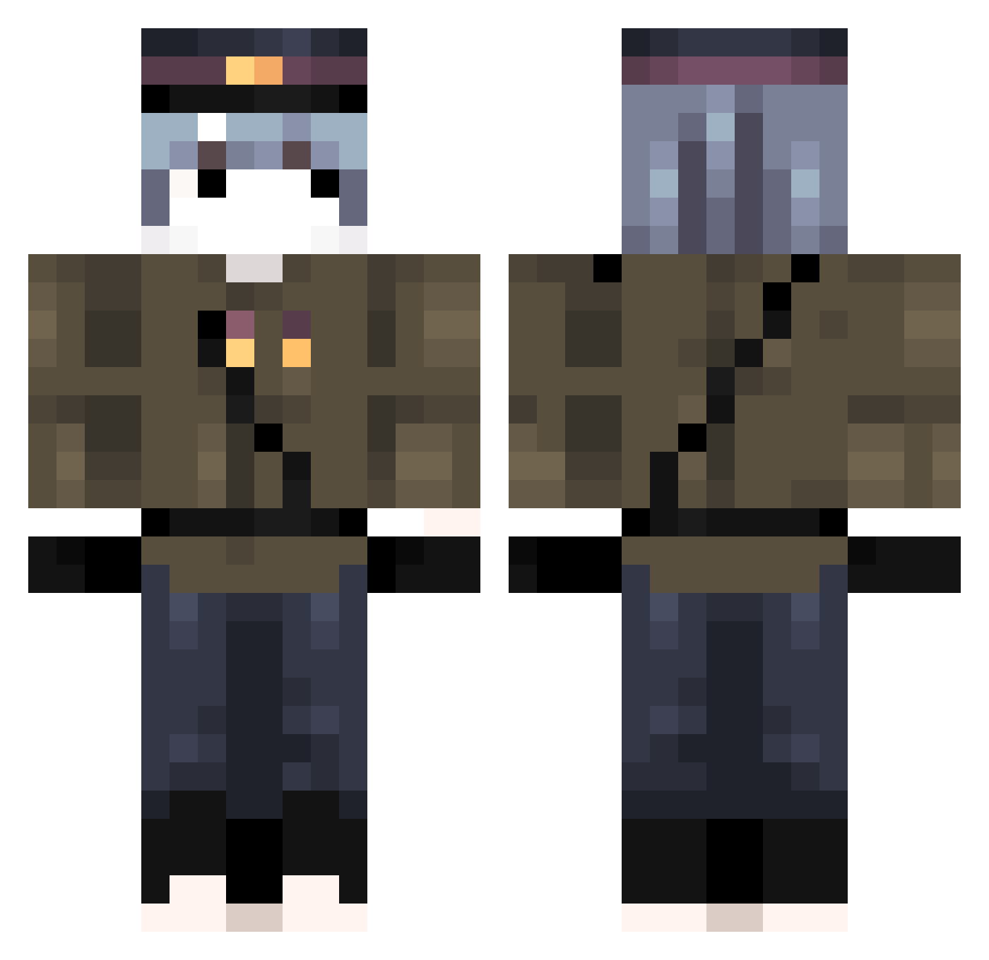 Jareamee Minecraft skin, front and back view