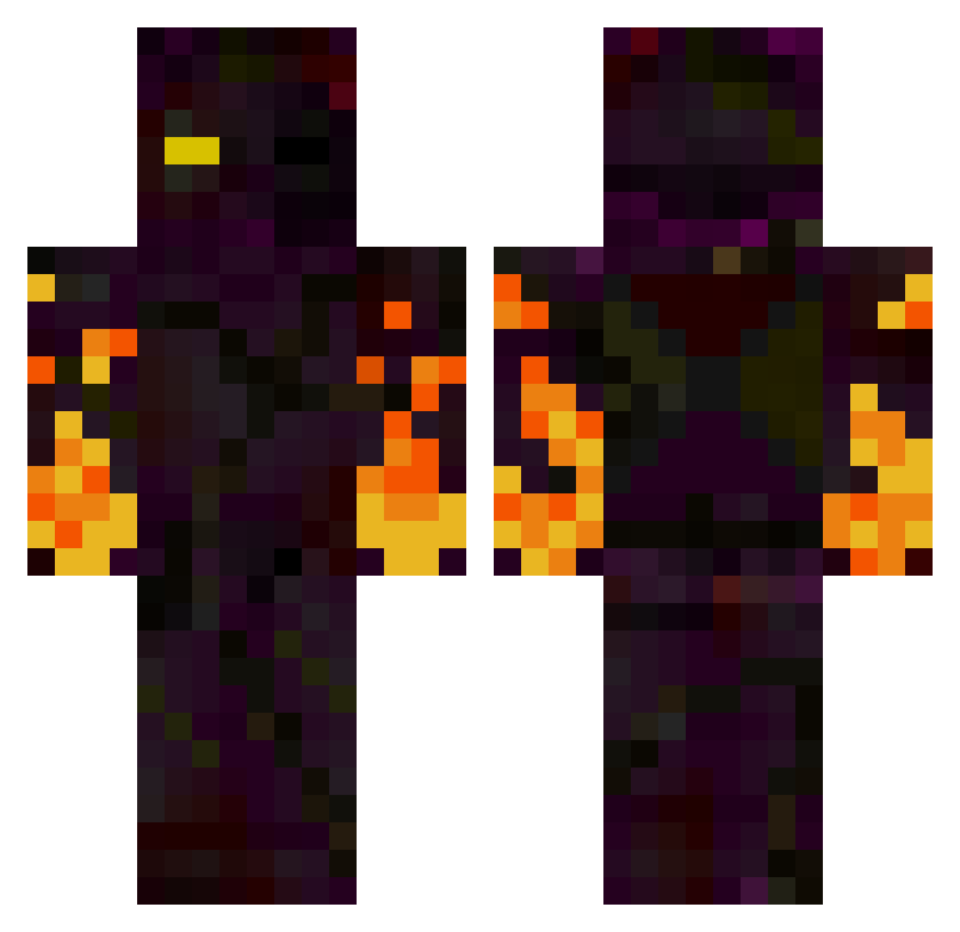 MythicalHayden Minecraft skin, front and back view