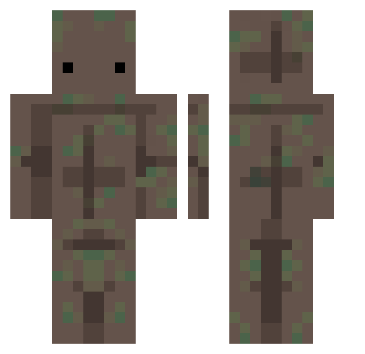FusionParty6724 Minecraft skin, front and back view