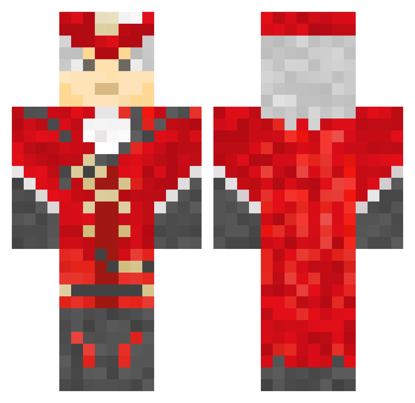 OverlordChemm Minecraft skin, front and back view