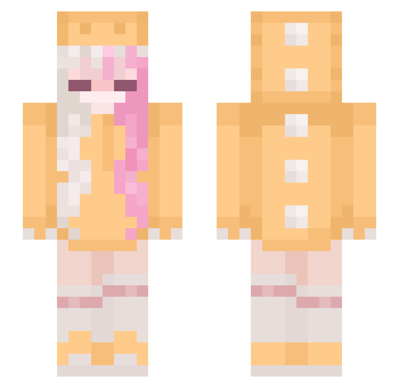 gaonb Minecraft skin, front and back view