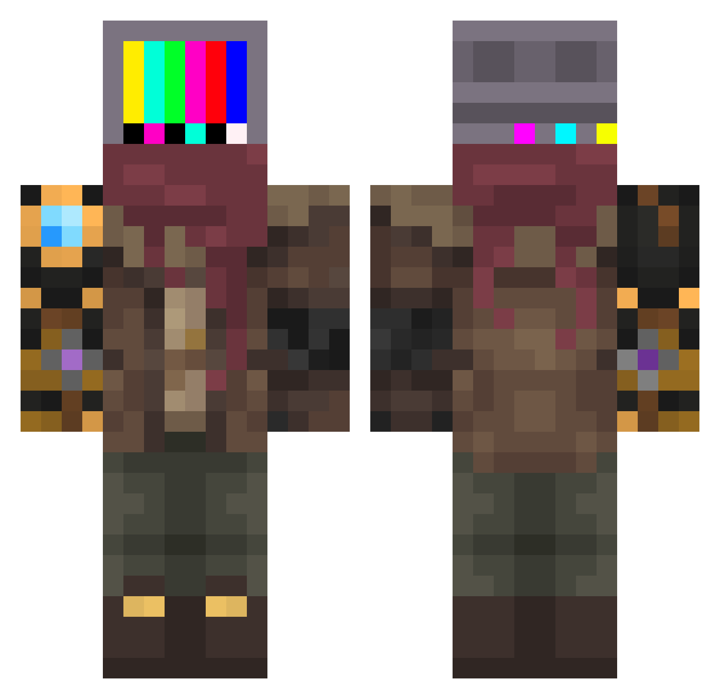 ilms300 Minecraft skin, front and back view
