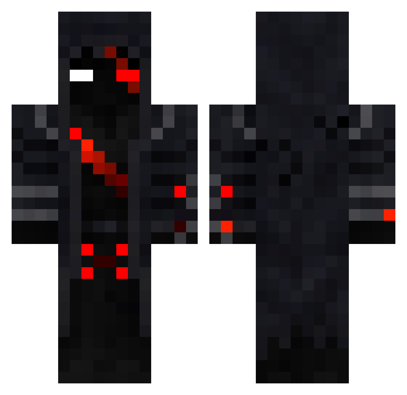 WarthHunter Minecraft skin, front and back view