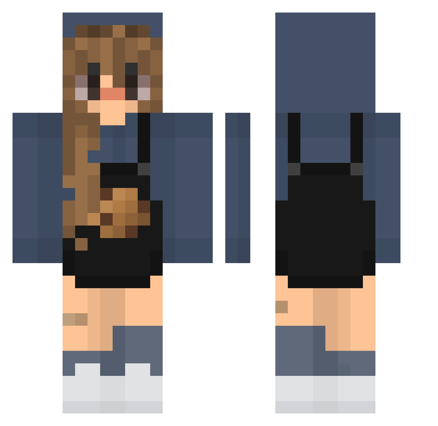 CookieMilkV2 Minecraft skin, front and back view
