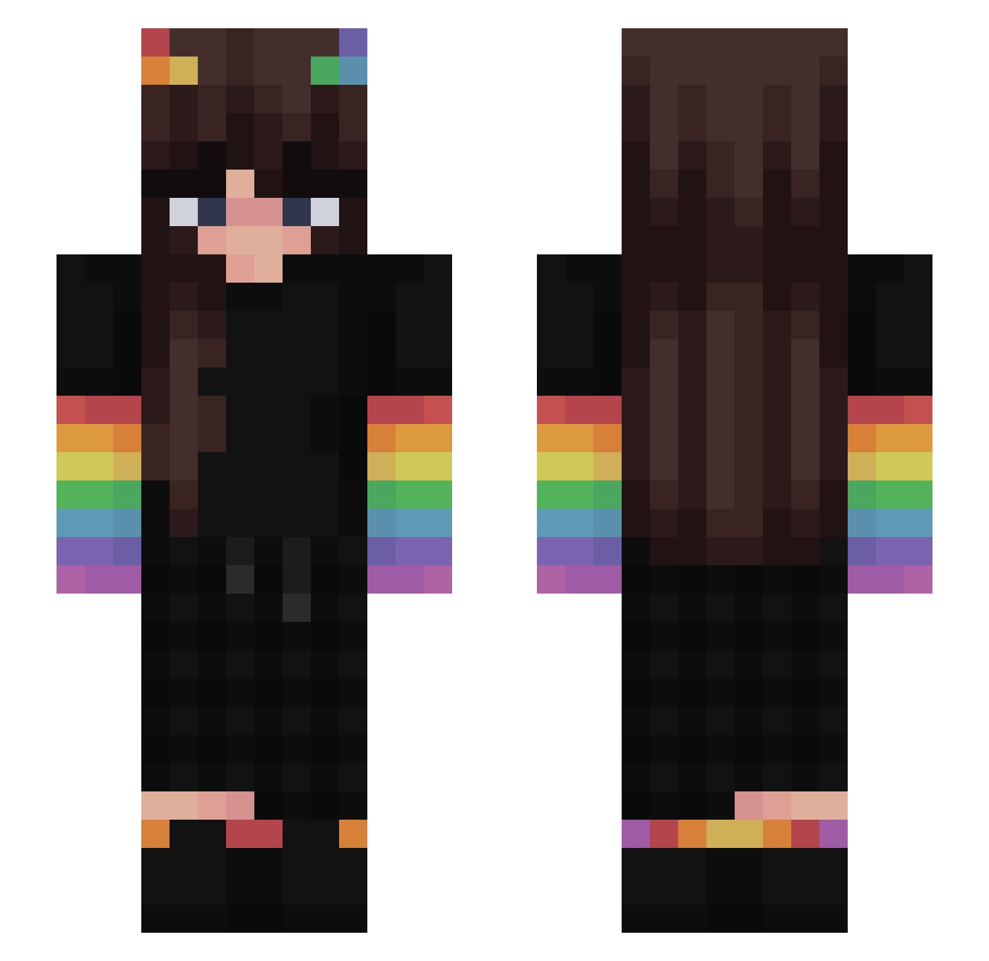 hypnoticvoices Minecraft skin, front and back view
